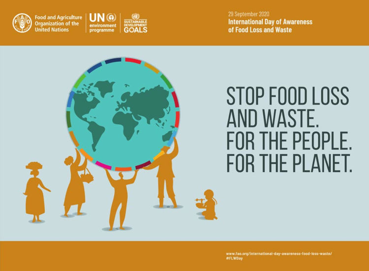 World Food Loss and Waste Awareness Day, today 29 September International Day of Awareness of Food Loss and Waste